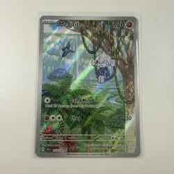 Pokemon TCG Meditite Card Stellar Crown Illustration Rare Holo English 153/142 - Image 1