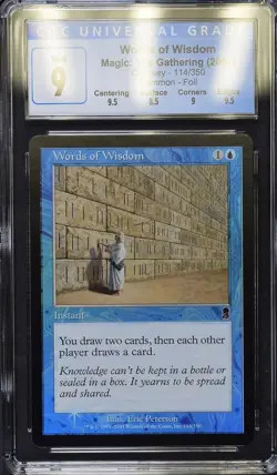 WORDS OF WISDOM Odyssey Foil C CGC 9 MTG [Nostalgium] - Image 1