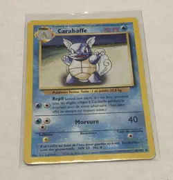 French Pokemon Wartortle Carabaffe 42/102 Base Set Unlimited - Image 1