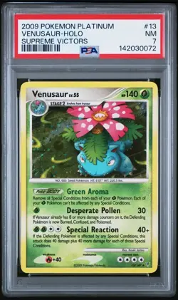 2009 Pokemon Platinum Supreme Victors Venusaur #13 Holo Rare Pokemon NM PSA 7 - Image 1