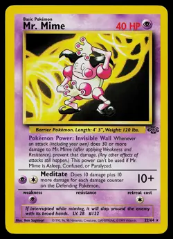 Pokemon Card - Mr. Mime Jungle 22/64 Rare - Image 1