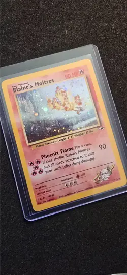 Blaine's Moltres (Holo Rare) 11/132 Gym Heroes 2000 Pokemon TCG Card - Image 4