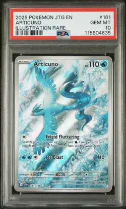 2025 POKEMON JTG EN-JOURNEY TOGETHER ILLUSTRATION RARE #161 ARTICUNO PSA 10 - Image 1