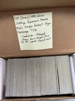 Lot of (400)+ 1999-2000 Vintage Pokemon Game Fossil Jungle Rocket Gym TCG - Image 1