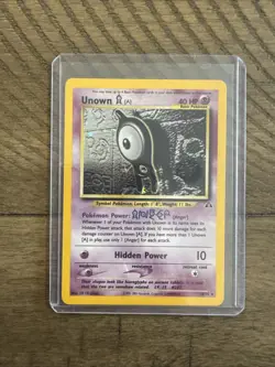 Vintage Pokemon TCG Unown a 14/75 Neo Discovery Unlimited Holo Rare WOTC LP - Image 1