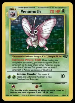 Venomoth 13/64 Jungle Holo Rare NM EBAY LIVE MONDAY - Image 1