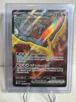Pokemon TCG Team Rocket's Moltres ex 208/182 Destined Rivals Stamped - Image 1