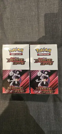2x Pokemon TCG Destined Rivals Half Booster Box 18 Packs Unsealed - Image 1