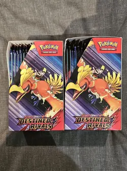2x Pokemon TCG Destined Rivals Half Booster Box 18 Packs Unsealed - Image 2