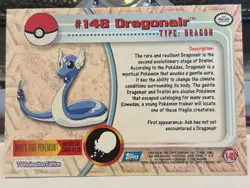 2000 Topps Pokemon TV Animation Series 3 Non Holo 148 Dragonair Blue Label NMT - Image 2
