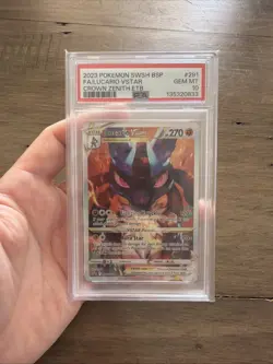 2023 POKEMON SWSH291 BSP FA/LUCARIO VSTAR CROWN ZENITH ETB PSA 10 GEM MINT - Image 1