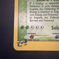 Pokemon EX Ruby & Sapphire Sceptile Holo Rare 11/109 Stage 2 120 HP 2003 TCG - Image 5