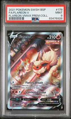 Pokemon TCG Flareon v Sword & Shield SWSH179 Holo Promo PSA 9 - Image 1