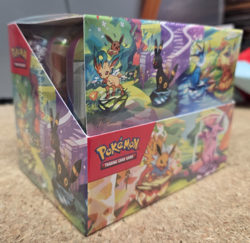 Pokemon Prismatic Evolutions Mini Tins x8 Full Set Display Case New & Sealed - Image 1
