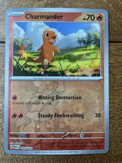 Pokemon Charmander 004/165 Scarlet & Violet 151 Reverse Holo Promo - Image 1
