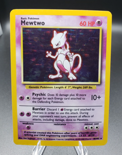 Pokemon TCG Mewtwo 10/102 - Unlimited Base Set Holo - Image 1