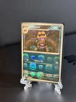 Pokemon Black Bolt Krokorok 058/086 Master Ball Reverse Holo - Image 1