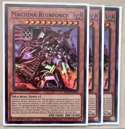 3x Machina Ruinforce 1st Edition Super Rare MP22-EN203 Yu-Gi-Oh! - Image 1