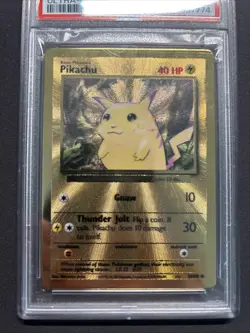 Pokemon 25th Anniversary Celebrations Gold Metal Pikachu Card 58/102 PSA 8 - Image 3