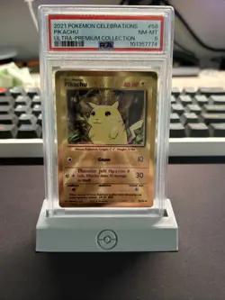 Pokemon 25th Anniversary Celebrations Gold Metal Pikachu Card 58/102 PSA 8 - Image 5