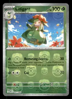 Lilligant (Master Ball Pattern) Uncommon Holo SV: Black Bolt 007/086 NM - Image 1