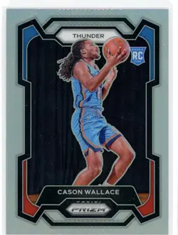Cason Wallace 2023 Panini Prizm #139 Silver Rookie RC Oklahoma Thunder - Image 1