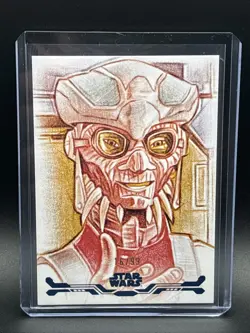 2025 Topps Star Wars Smugglers Outpost Stellar Art Blue /99 Hondo Ohnaka SAS-42 - Image 1