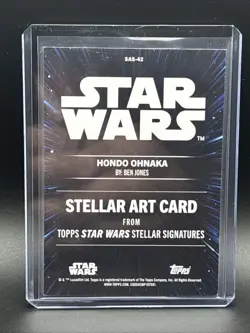 2025 Topps Star Wars Smugglers Outpost Stellar Art Blue /99 Hondo Ohnaka SAS-42 - Image 2