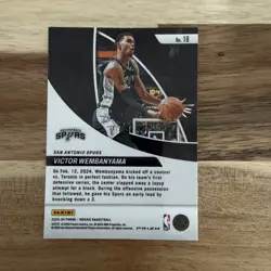 Victor Wembanyama 2023-24 Panini Mosaic Elevate #18 Green Mosaic Prizm RC SET - Image 4