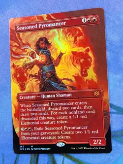 1x FOIL BORDERLESS Seasoned Pyromancer, NM, 2X2, Magic: the Gathering, MtG - Image 2