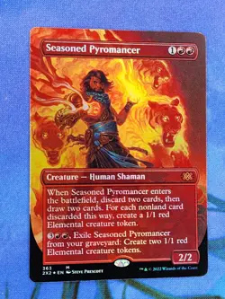1x FOIL BORDERLESS Seasoned Pyromancer, NM, 2X2, Magic: the Gathering, MtG - Image 3