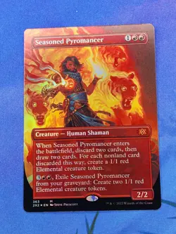 1x FOIL BORDERLESS Seasoned Pyromancer, NM, 2X2, Magic: the Gathering, MtG - Image 4
