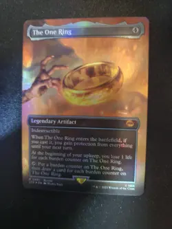 MTG LOTR Tales ofMiddle-earth The One Ring Borderless Foil Promo NM - Image 1