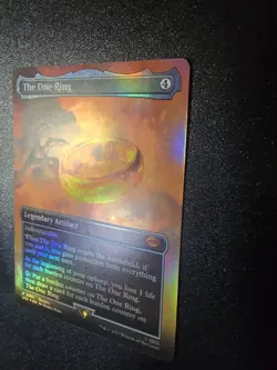 MTG LOTR Tales ofMiddle-earth The One Ring Borderless Foil Promo NM - Image 2