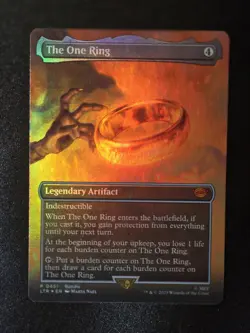 MTG LOTR Tales ofMiddle-earth The One Ring Borderless Foil Promo NM - Image 3