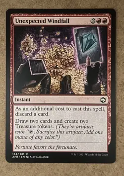 Unexpected Windfall - Adventures in the Forgotten Realms - NM MTG - Image 1