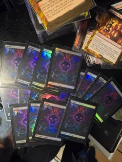 16 FOIL Stained Glass Swamp Land - Dominaria United Full Art DMU MtG - Image 1
