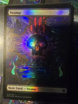 16 FOIL Stained Glass Swamp Land - Dominaria United Full Art DMU MtG - Image 2