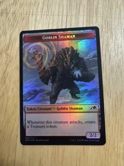 Goblin Shaman / Samurai | FOIL | MTG Double-sided Token | NEO #008/003 | M/NM - Image 1