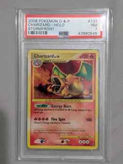 Charizard 103/100 Stormfront Holo Pokemon SWIRL PSA 7 - Image 1