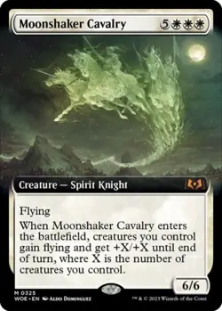 MTG English Moonshaker Cavalry (Extended Art) NM Foil Wilds of Eldraine - Image 1