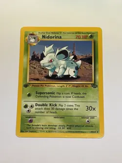 1st Edition Nidorina 40/64 Jungle Uncommon Pokemon TCG Vintage WotC 1999 NM - Image 1