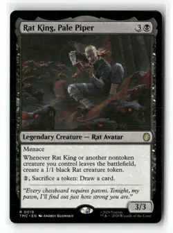Rat King, Pale Piper 19 Commander: TMNT Magic: The Gathering NM - Image 1