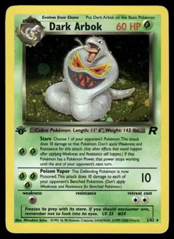 Dark Arbok 2/82 1st Edition Holo Team Rocket Holo Rare NM EBAY LIVE MONDAY - Image 1