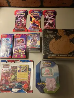 Lot of 9 Pokemon TCG Shining Fates ETB + Battle Styles Box + Knockout+ Packs New - Image 1
