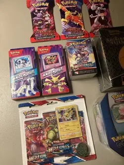 Lot of 9 Pokemon TCG Shining Fates ETB + Battle Styles Box + Knockout+ Packs New - Image 2