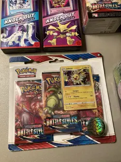 Lot of 9 Pokemon TCG Shining Fates ETB + Battle Styles Box + Knockout+ Packs New - Image 3
