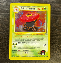 POKEMON TCG - ERIKA'S VILEPLUME GYM HEROES 5/132 Holo Rare VTG SWIRL LP MP - Image 1