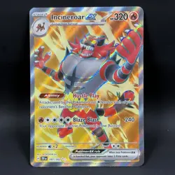 Pokemon Incineroar EX 187/162 NM Full Art Ultra Rare Temporal Forces - Image 1