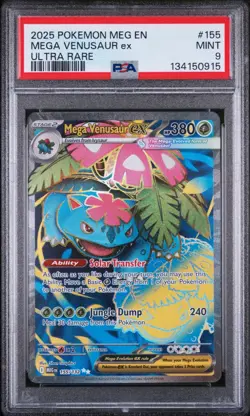 2025 Pokemon Mega Evolution Venusaur ex Ultra Rare #155/132 PSA 9 - Image 1